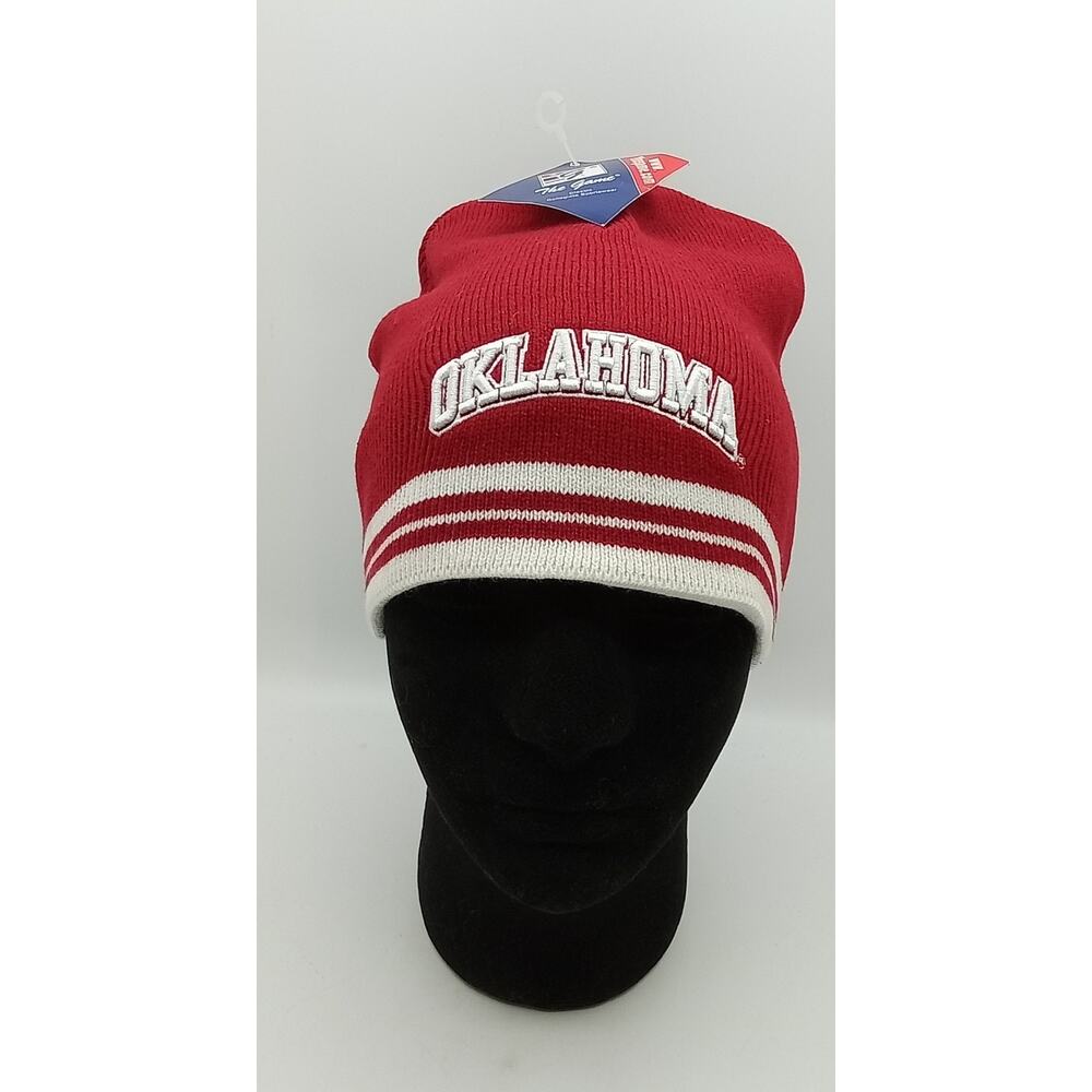 Oklahoma Sooners NCCA Raised-Stitched Logo Red Beanie
